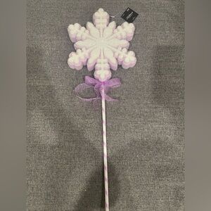 Purple and White Snowflake Party Wand